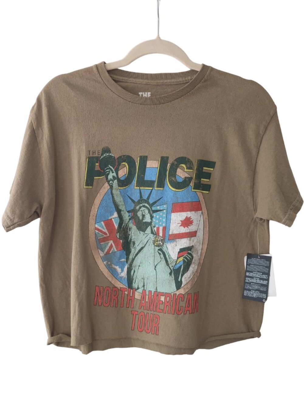 NWT FOREVER21 The Police North American Tour Graphic Cropped Tee - Size S/M